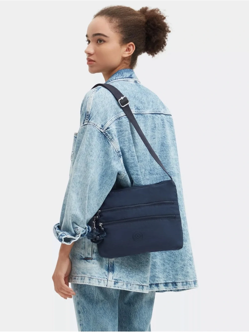 Kipling navy Alvar nylon crossbody purse